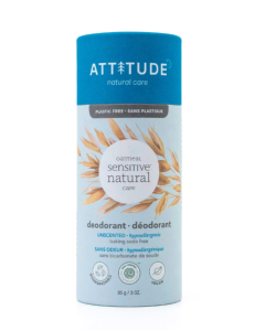 Unscented Baking Soda Free Deodorant 3 oz Hypoallergenic Attitude