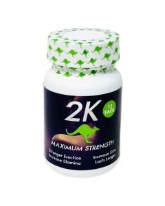 2K Kangaroo Green Male Enhancements 12 Pills Bottle 