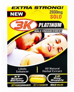 3 KO Solo Gold XT Super Strong Male Libido Enhancer Pill 2800 mg