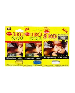 3 KO Pack 3 Capsules Gold Blue White Male Enhancer Capsules