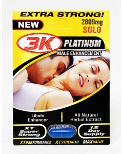 3 KO Solo 2800 Gold XT Super Strong Male Libido Enhancer Pill