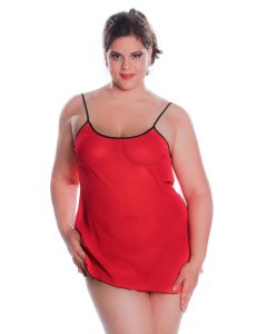 4030 Crinkle Chiffon Chemise Fuchsia