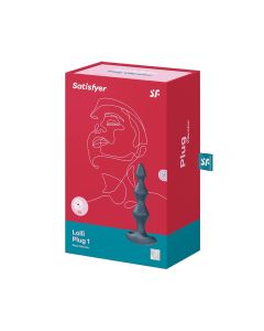 Satisfyer Lolli Plug 1 Diamond Shaped Textured Rechargeable Teal box