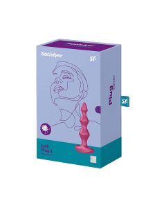 Satisfyer Lolli Plug 1 Berry Diamond Shaped Textured Rechargeable box