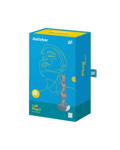 Satisfyer Ice Blue Lolli Plug 2 Diamond Shaped Textured Rechargeable box