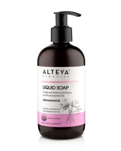 Geranium Rose Liquid Soap 8.5 Oz Plant Based Alteya Organics