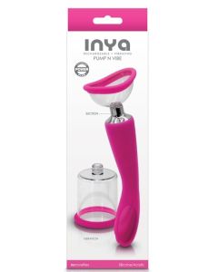 NS Inya Pump N Vibe Pink Rechargeable Dual Function Vibrator box