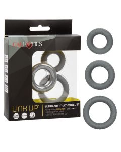 CalExotics Link Up Ultra Soft Ultimate Silicone Cock Ring Set box