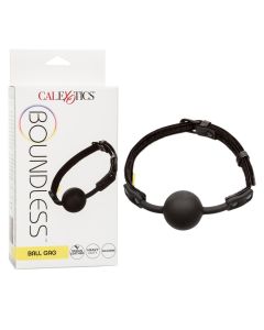 CalExotics Boundless Silicone Ball Gag Vegan Leather Strap box