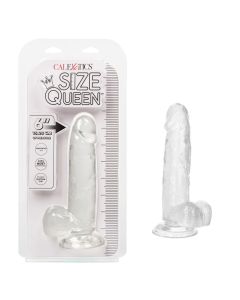 Dildo Clear Size Queen 6" Flexible Shaft Life Like Feel CalExotics box