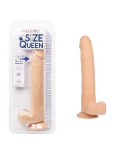 Dildo Size Queen 10" Ivory Realistic Head Veins CalExotics box