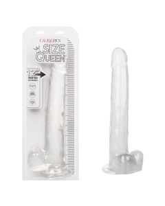 Dildo Size Queen 12" Flexible Life Like Feel CalExotics Clear box