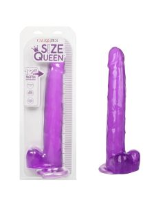 Dildo Size Queen 12" Flexible Life Like Feel CalExotics Purple box