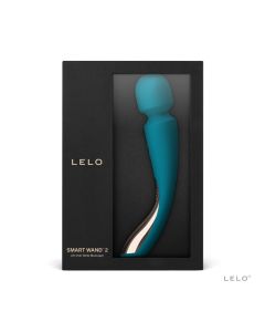 Lelo Smart Wand 2 Medium Vibrator Luxurious Massager Ocean Blue box