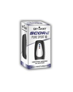 Get Lucky Score Pure Sport 10 Vibrating Warming Masturbator box