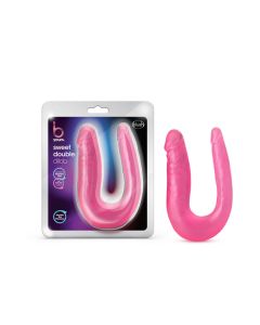 B Yours Sweet Double Dildo Lifelike U Shape Pink Blush Novelties box