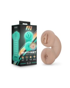 Blush M For Men Soft Wet Double Trouble Delight Glow In Dark Vanilla box