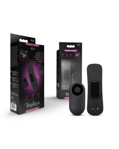 Blush Temptasia Remote Control Hands Free Play Panty Vibe Black box