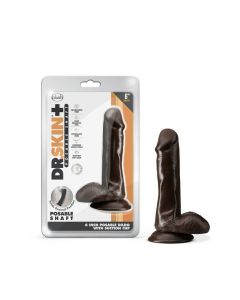 Blush Dr. Skin Plus 6" Posable Dildo Realistic Balls Chocolate box