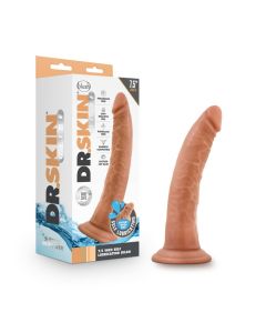 Blush Dr. Skin Glide 7.5" Self Lubricating Realistic Dildo Mocha box