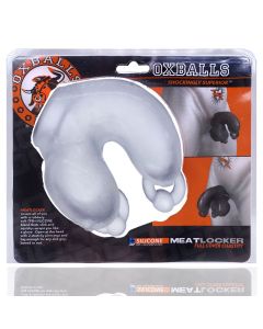 Oxballs Meatlocker Chastity Silicone Pierced Look Clear Ice box
