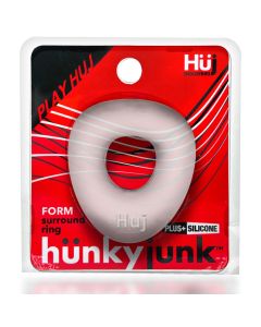 Oxballs Hünkyjunk Form Cockring Clear Ice Curved Silicone box