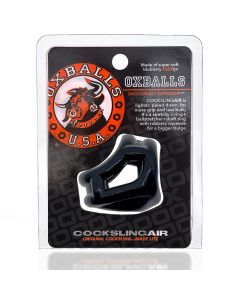 Cocksling Air Sling Flextpr Black Oxballs Cock Ring Ballstretcher box