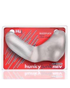 Oxballs Buzzfuck Sling With Taint Vibe Cock Ring Clear Ice box
