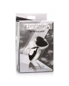 Anal Plug Booty Sparks Black Heart Shaped Gem Small box