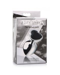 Anal Plug Booty Sparks Black Heart Shaped Gem Medium box