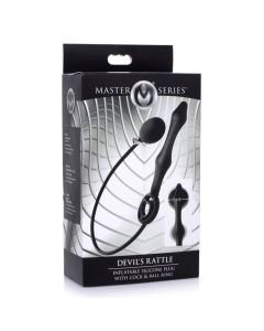 Master Series Devils Rattle Inflatable Silicone Anal Plug Cock Ring box