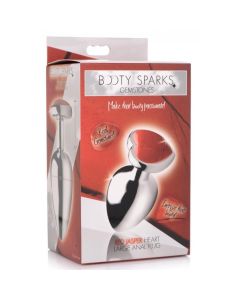 Anal Plug Booty Sparks Gemstones Red Jasper Heart Shaped Large box