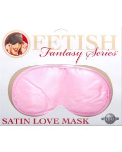 Satin Love Mask in Pink