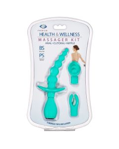 Rechargeable Vibrator & Tips Teal