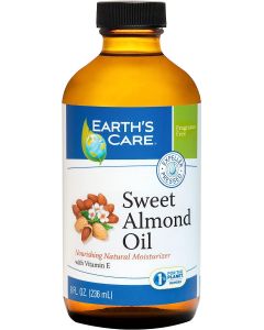 Natural Moisturizer Sweet Almond Oil 8 Oz Earth's Care