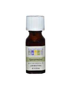 Bottle of Aura Cacia Animating Spearmint Essential Oil