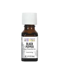 Aura Cacia Black Pepper Essential Oil bottle