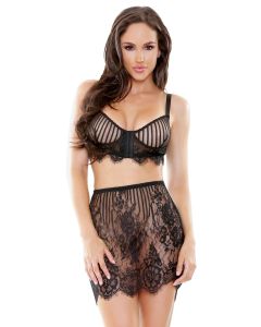 Trisha Lace Bustier Skirt Set Tease B463
