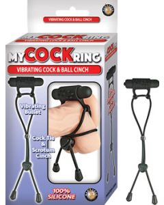 Vibrating Cock and Ball Cinch Silicone My Cock Ring