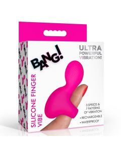 Bang! Silicone Finger Vibrator Pink 3 speed