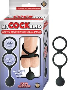 Scrotum Ring with Weighted Ball Banger Silicone