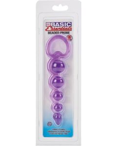 Basic Essentials Beaded Probe Purple Color Cal Exotic Novelties
