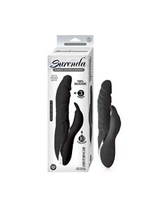 Silicone Rabbit Lover and Dong 3 Speeds Black Surenda