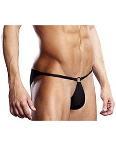 Microfiber Pouch Bikini with Metal Ring Blue Line BLM022