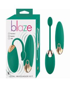 Blaze Dual Massager Kit green display Box