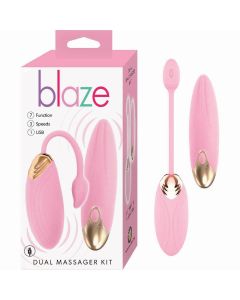 Blaze Dual Massager Kit Pink display Box