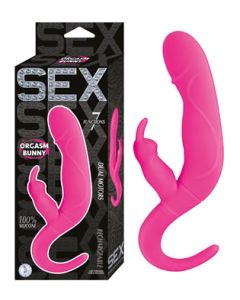 Silicone Orgasm Bunny Dual Motors Pink Sex