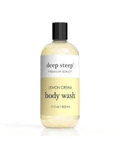 Vegan Liquid Lemon Cream Body Wash 17 Oz Deep Steep Premium Beauty
