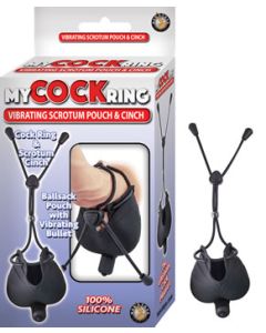 Vibrating Cock Ring and Scrotum Cinch Silicone