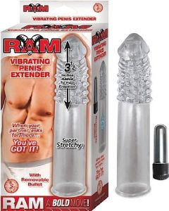 Vibrating Penis Extender 3.5 Clear RAM